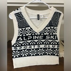 Alpine ski sweater vest size small